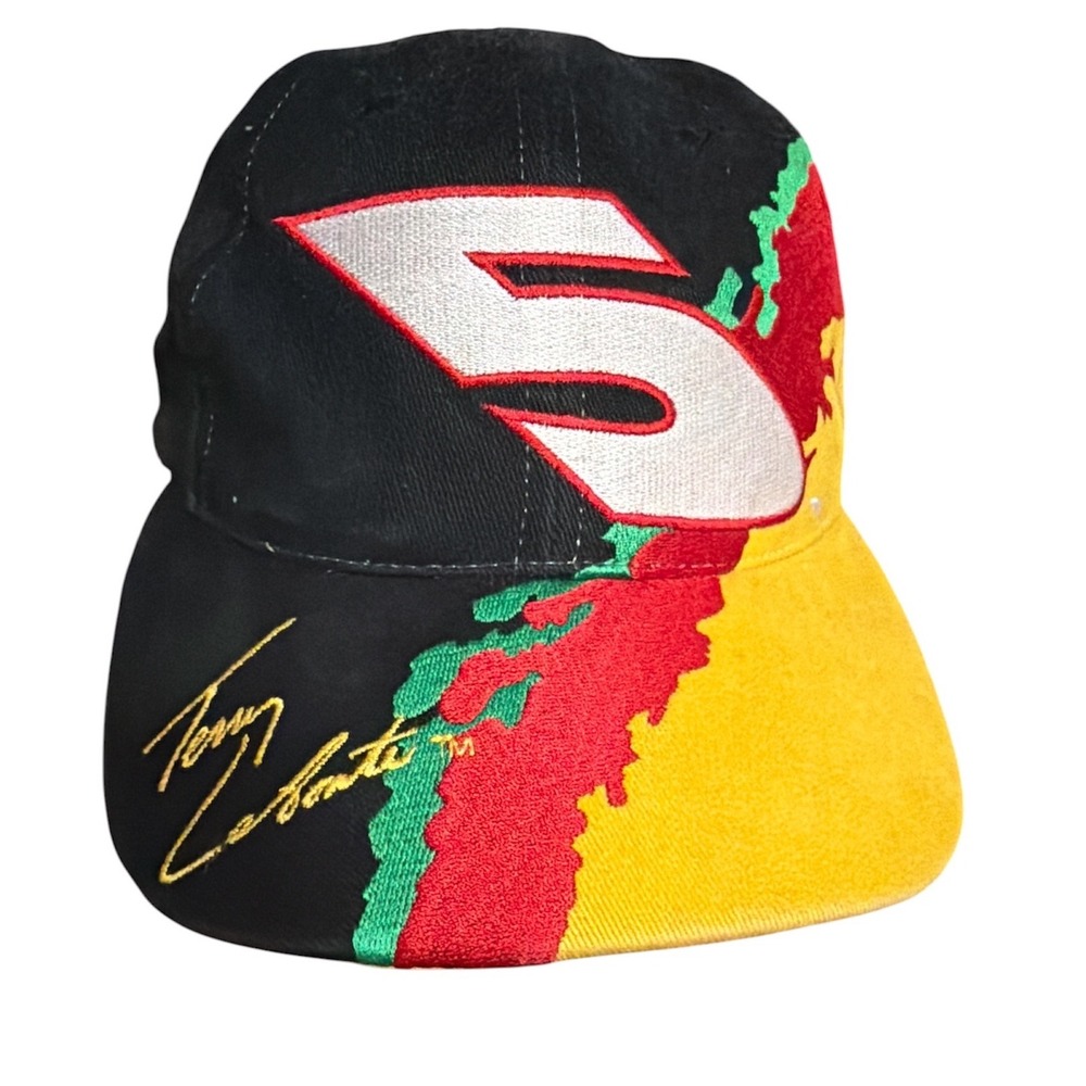 Chase‎ Authentics Tony Labonte Kellogg's NASCAR Hat Mens Black Yellow Red 5 Cap